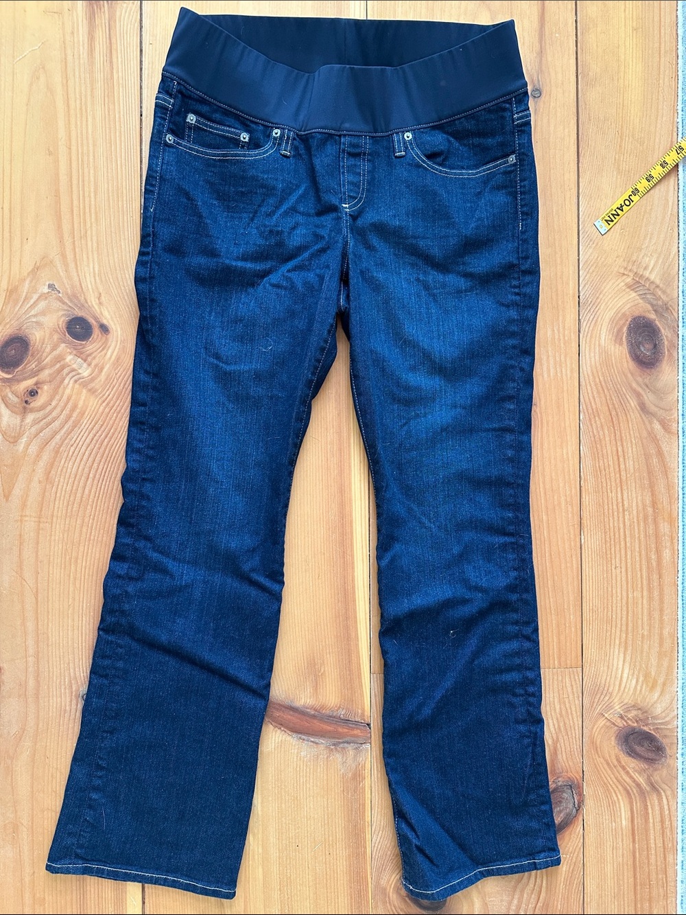 GAP Dark Blue Boot Cut Maternity Jeans with Stretch Panel